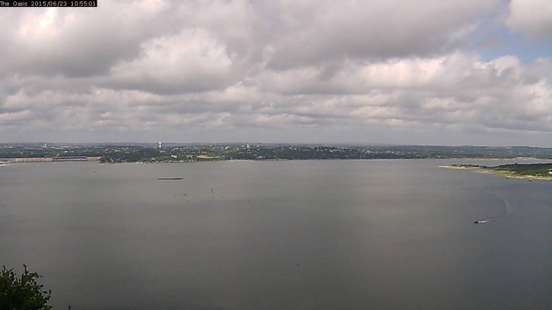 Lake Travis webcam, June 23, 2015 10:05 AM CT