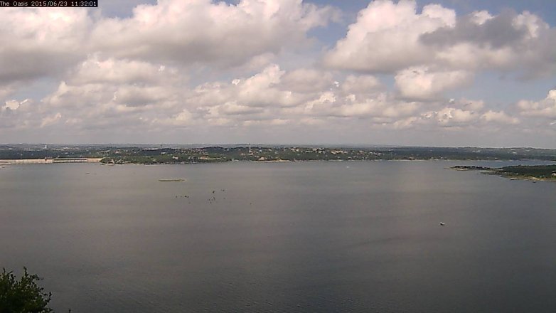 Lake Travis webcam, June 23, 2015 10:40 AM CT