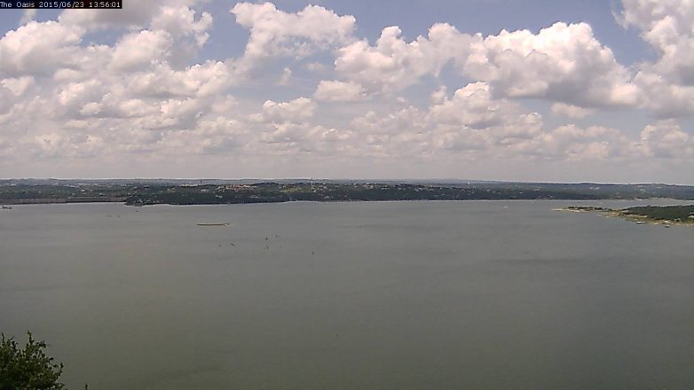 Lake Travis webcam, June 23, 2015 1:05 PM CT