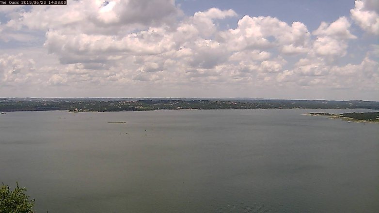 Lake Travis webcam, June 23, 2015 1:15 PM CT