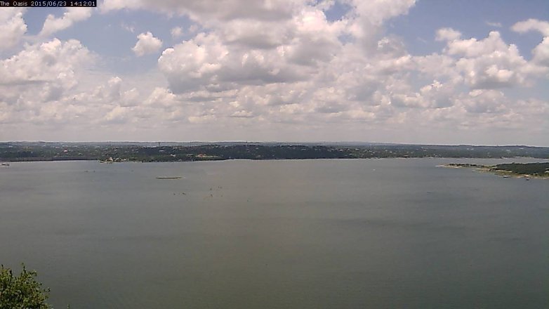 Lake Travis webcam, June 23, 2015 1:20 PM CT
