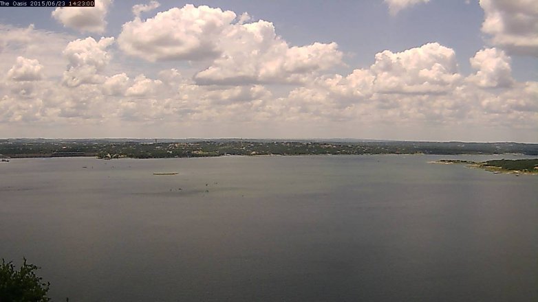 Lake Travis webcam, June 23, 2015 1:30 PM CT