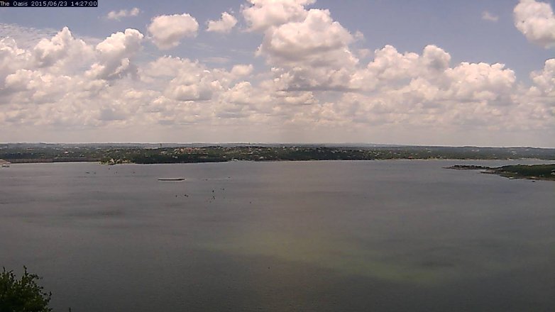 Lake Travis webcam, June 23, 2015 1:35 PM CT