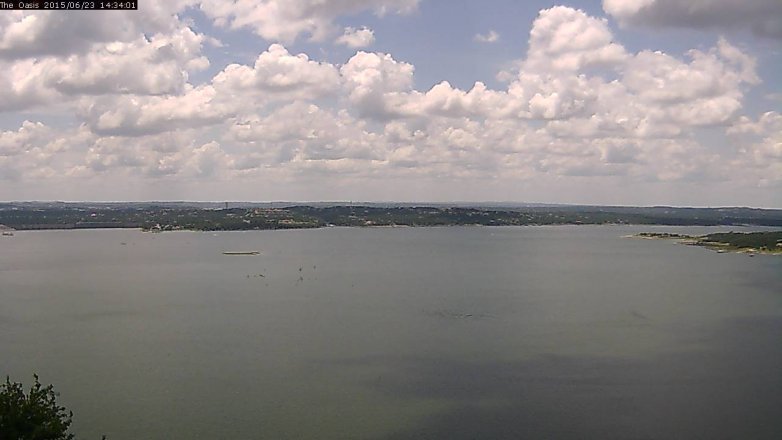Lake Travis webcam, June 23, 2015 1:40 PM CT