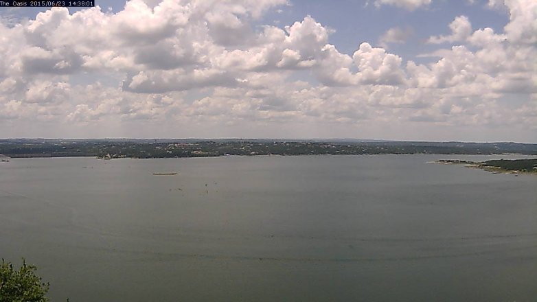 Lake Travis webcam, June 23, 2015 1:45 PM CT