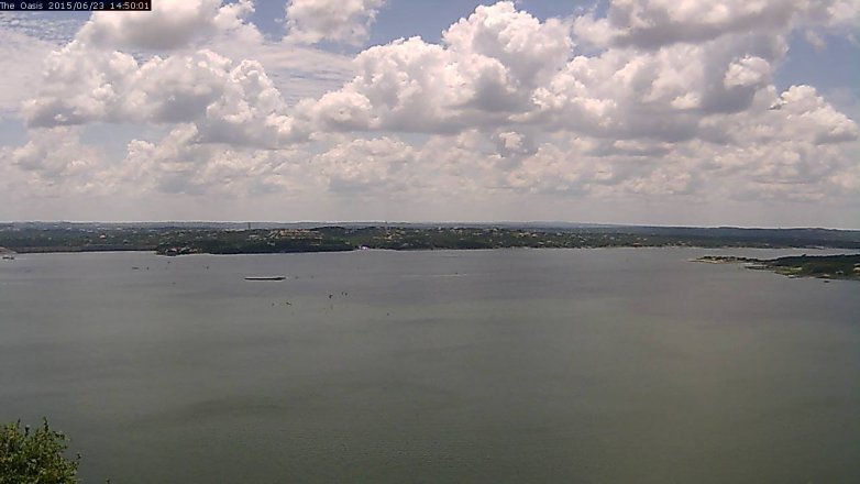 Lake Travis webcam, June 23, 2015 1:55 PM CT