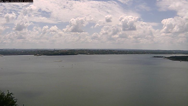 Lake Travis webcam, June 23, 2015 2:35 PM CT