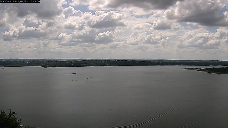 Lake Travis webcam, June 23, 2015 3:25 PM CT