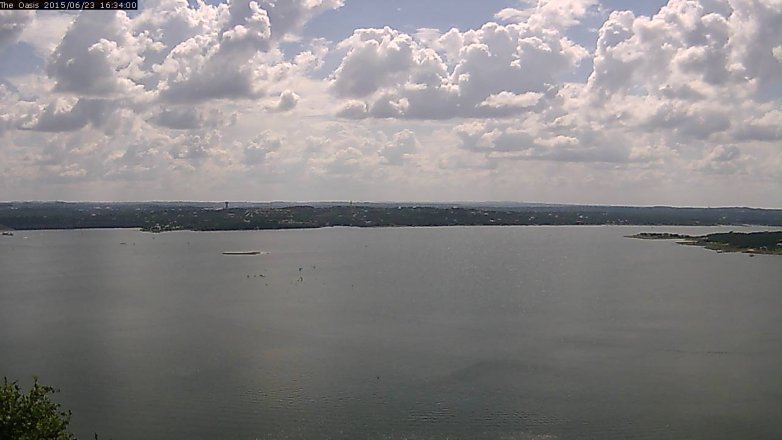 Lake Travis webcam, June 23, 2015 3:40 PM CT