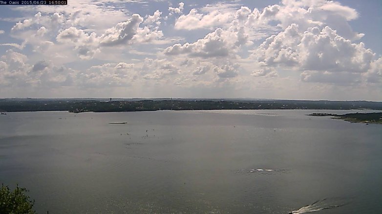 Lake Travis webcam, June 23, 2015 3:55 PM CT