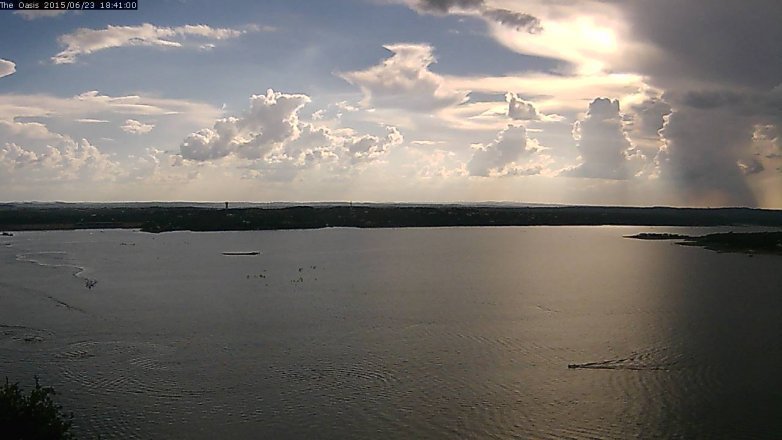 Lake Travis webcam, June 23, 2015 5:45 PM CT