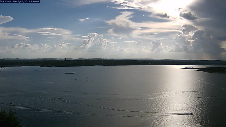 Lake Travis webcam, June 23, 2015 5:55 PM CT