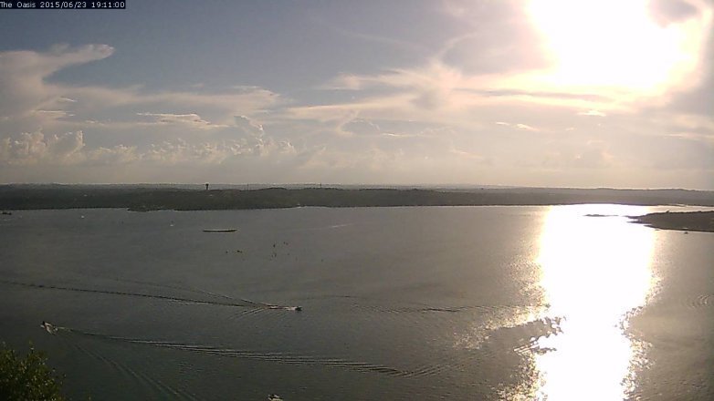 Lake Travis webcam, June 23, 2015 6:20 PM CT