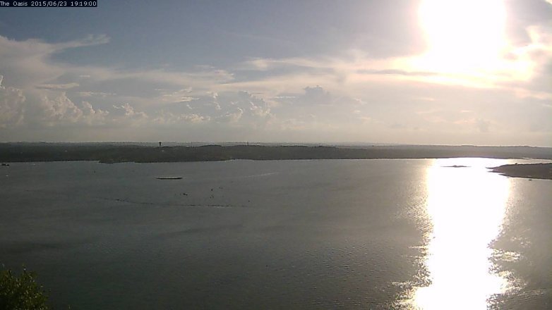 Lake Travis webcam, June 23, 2015 6:25 PM CT