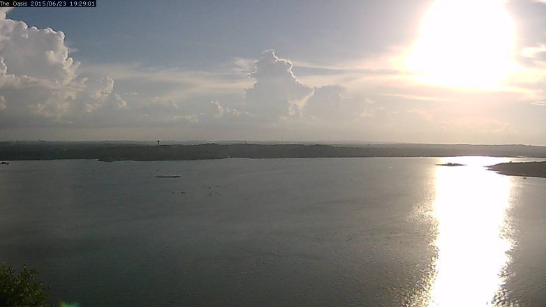 Lake Travis webcam, June 23, 2015 6:35 PM CT
