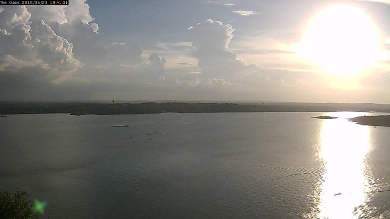Lake Travis webcam, June 23, 2015 6:50 PM CT