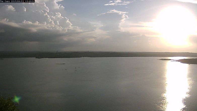 Lake Travis webcam, June 23, 2015 6:55 PM CT