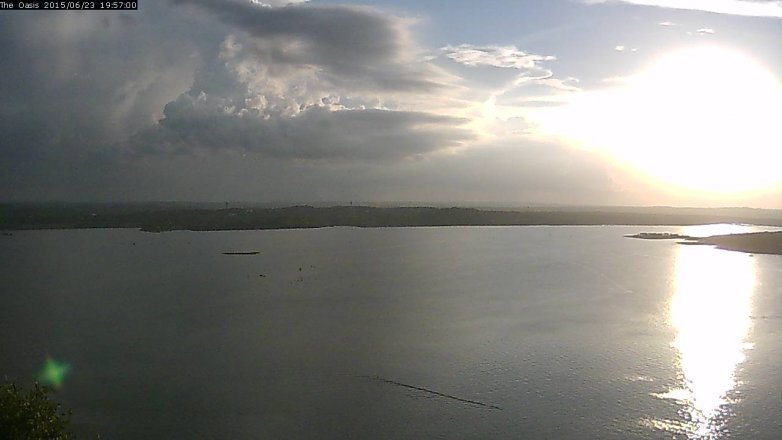 Lake Travis webcam, June 23, 2015 7:05 PM CT