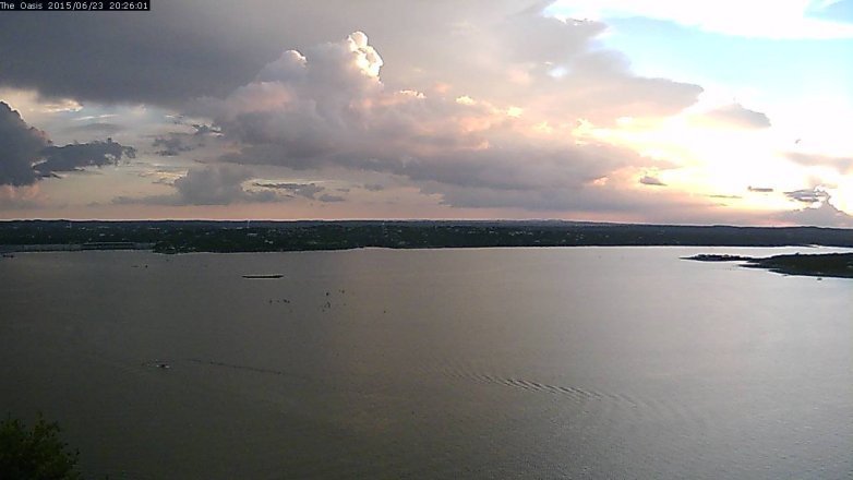 Lake Travis webcam, June 23, 2015 7:30 PM CT