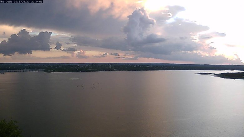 Lake Travis webcam, June 23, 2015 7:40 PM CT