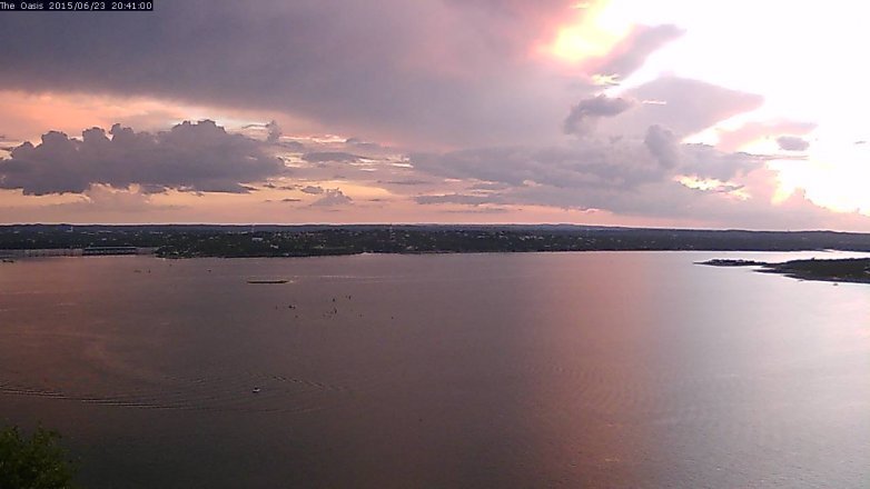 Lake Travis webcam, June 23, 2015 7:45 PM CT