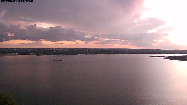 Lake Travis webcam, June 23, 2015 7:55 PM CT