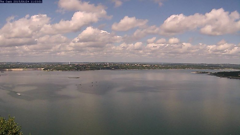 Lake Travis webcam, June 24, 2015 10:10 AM CT