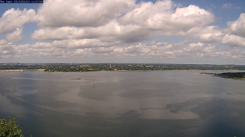 Lake Travis webcam, June 24, 2015 10:35 AM CT