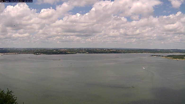 Lake Travis webcam, June 24, 2015 11:50 AM CT