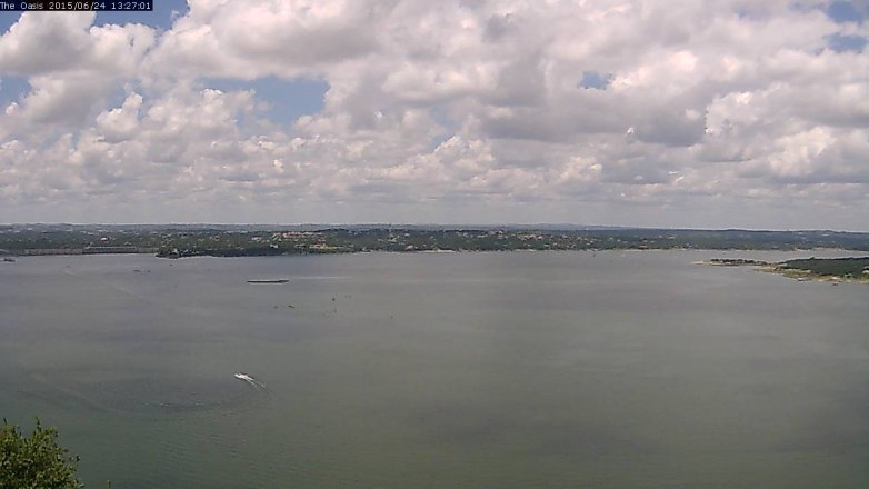 Lake Travis webcam, June 24, 2015 12:35 PM CT