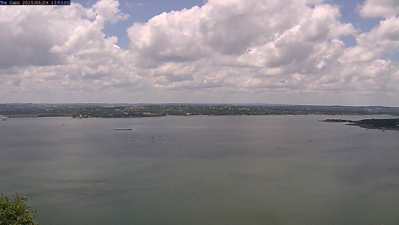 Lake Travis webcam, June 24, 2015 1:00 PM CT