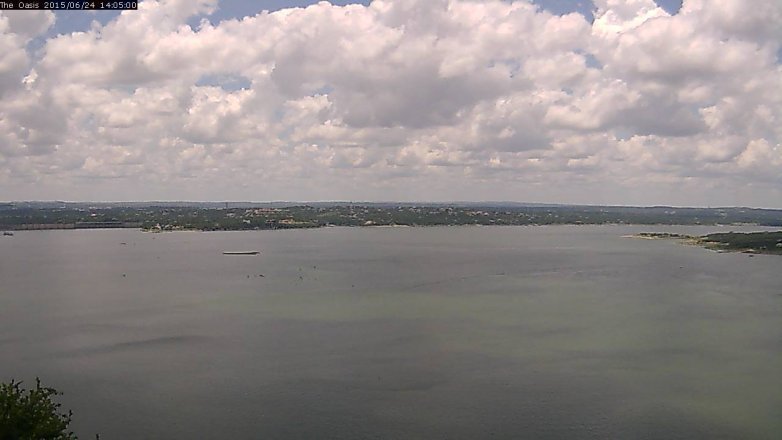 Lake Travis webcam, June 24, 2015 1:10 PM CT