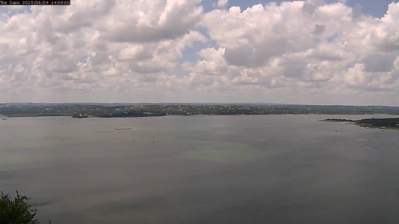Lake Travis webcam, June 24, 2015 1:15 PM CT
