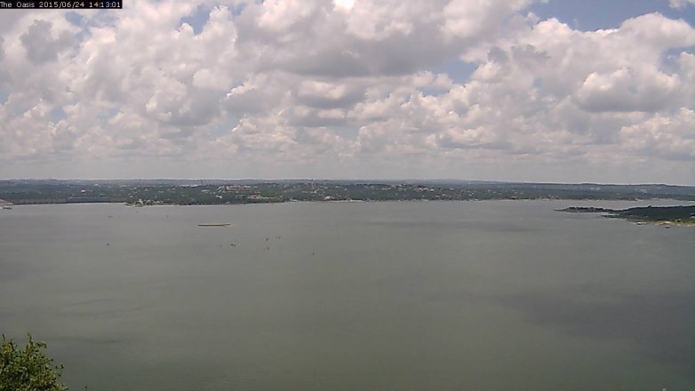 Lake Travis webcam, June 24, 2015 1:20 PM CT