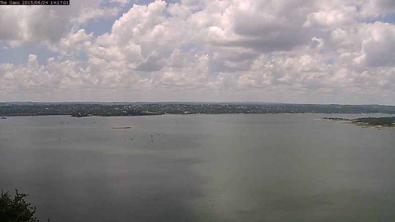 Lake Travis webcam, June 24, 2015 1:25 PM CT