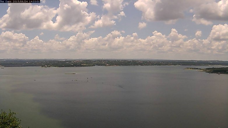 Lake Travis webcam, June 24, 2015 1:40 PM CT