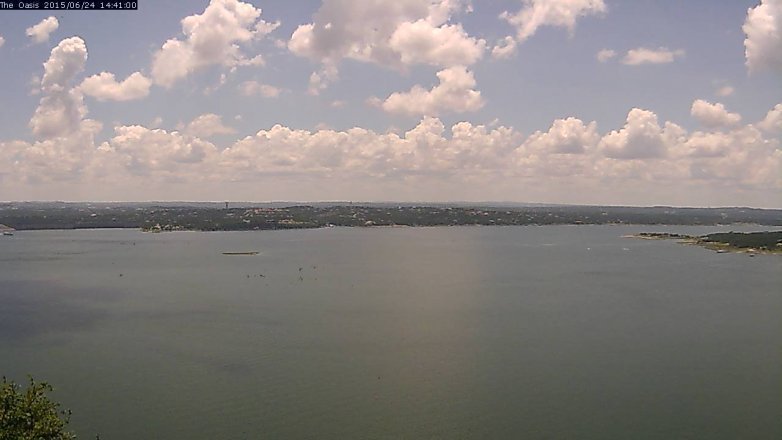 Lake Travis webcam, June 24, 2015 1:45 PM CT