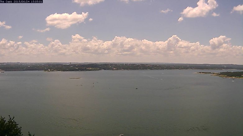 Lake Travis webcam, June 24, 2015 2:10 PM CT