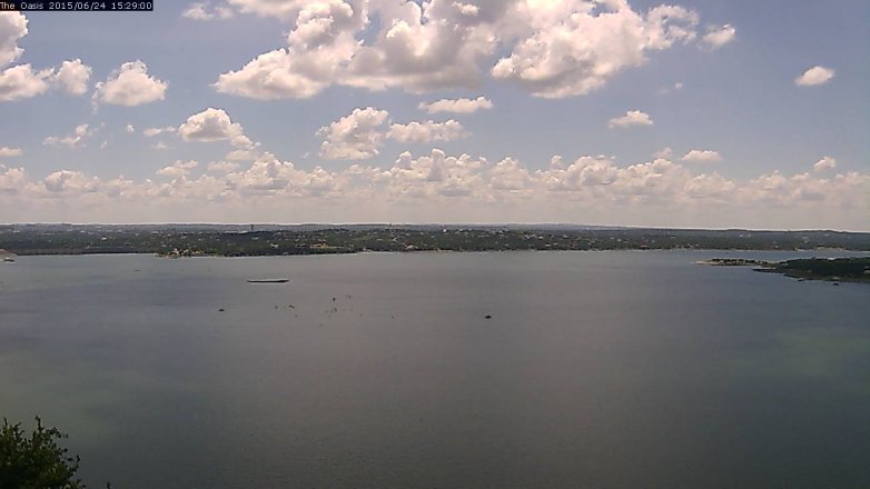 Lake Travis webcam, June 24, 2015 2:35 PM CT