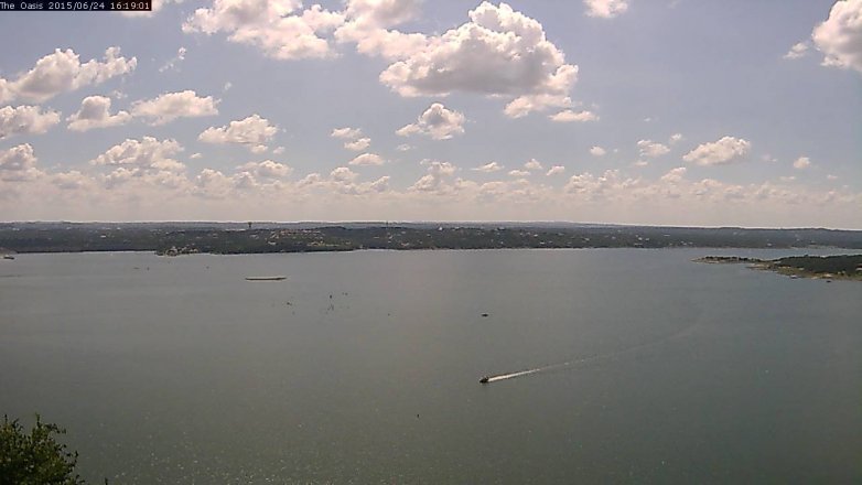 Lake Travis webcam, June 24, 2015 3:25 PM CT