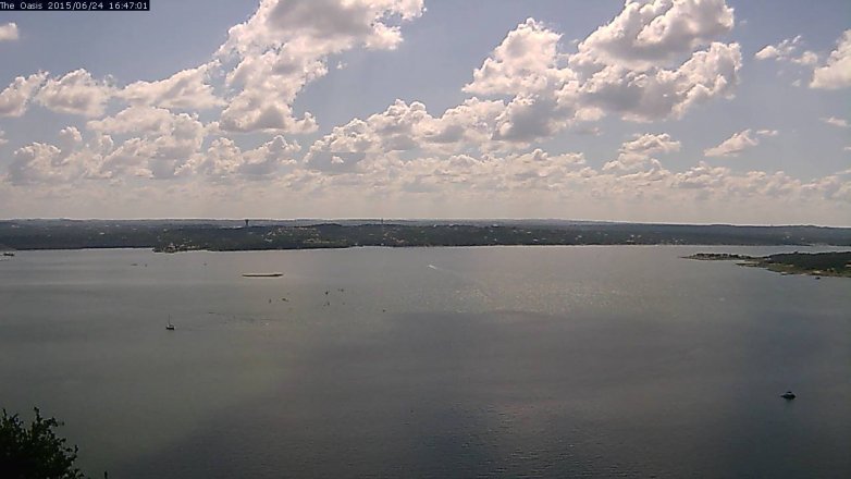 Lake Travis webcam, June 24, 2015 3:55 PM CT