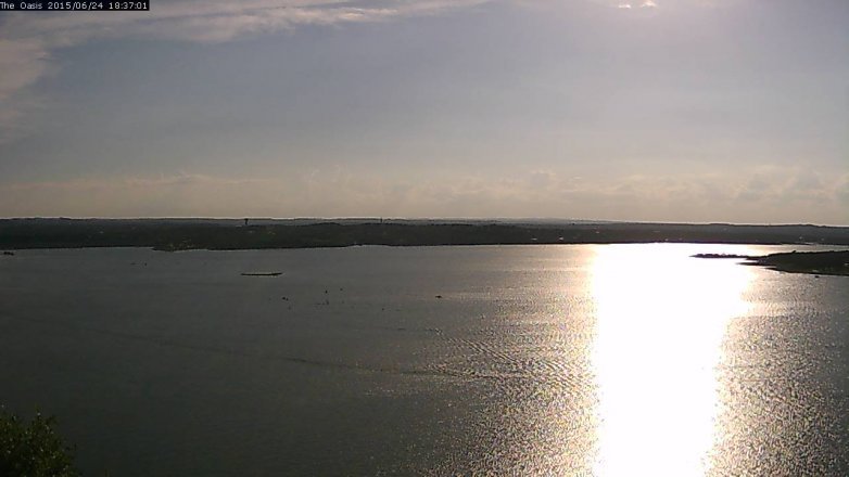 Lake Travis webcam, June 24, 2015 5:45 PM CT