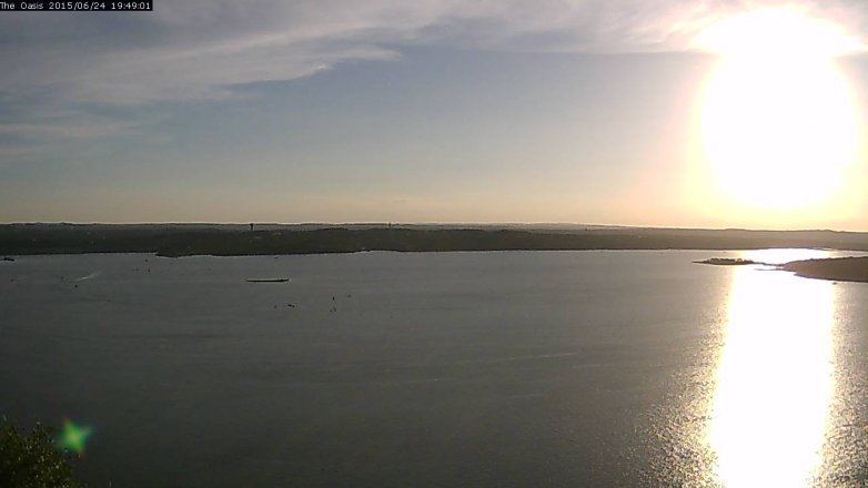 Lake Travis webcam, June 24, 2015 6:55 PM CT