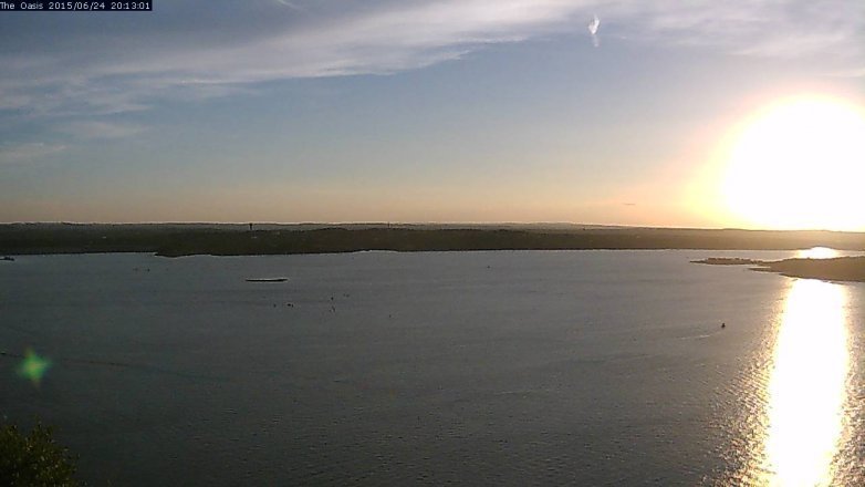 Lake Travis webcam, June 24, 2015 7:20 PM CT