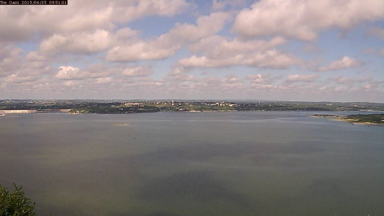 Lake Travis webcam, June 25, 2015 9:00 AM CT