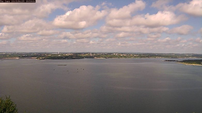 Lake Travis webcam, June 25, 2015 9:05 AM CT