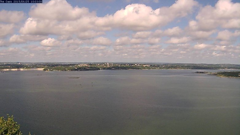 Lake Travis webcam, June 25, 2015 9:10 AM CT