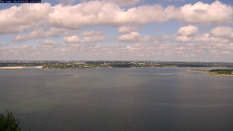 Lake Travis webcam, June 25, 2015 9:15 AM CT