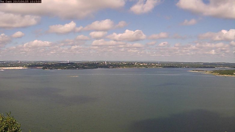 Lake Travis webcam, June 25, 2015 9:20 AM CT