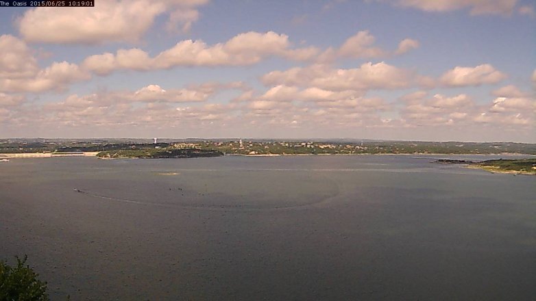Lake Travis webcam, June 25, 2015 9:25 AM CT